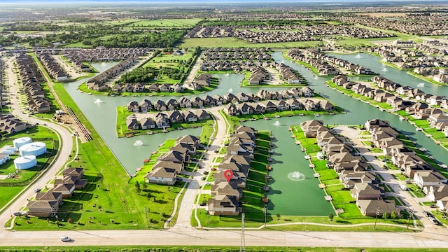 3506 Lake Bella Megan Dr, Katy, TX 77493 - aerial view of residential area with a nearby body of water