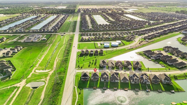 3506 Lake Bella Megan Dr, Katy, TX 77493 - aerial view of residential area featuring a nearby body of water