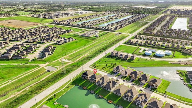 3506 Lake Bella Megan Dr, Katy, TX 77493 - aerial perspective of suburban area featuring a large body of water