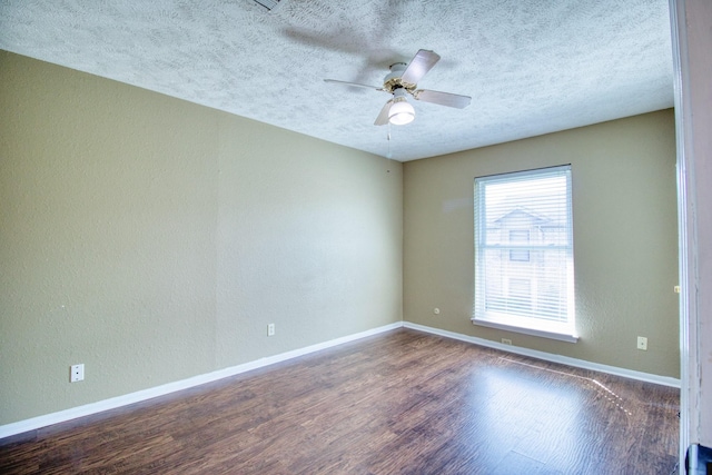 11667 Sabo Rd, Houston, TX 77089 - empty room featuring wood finished floors, a textured ceiling, and a ceiling fan