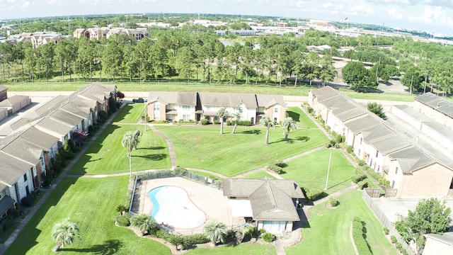 11667 Sabo Rd, Houston, TX 77089 - aerial overview of property's location featuring a pool and nearby suburban area