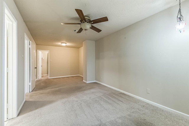 3914 Cherry Forest Dr, Houston, TX 77088 - empty room with ceiling fan and carpet flooring