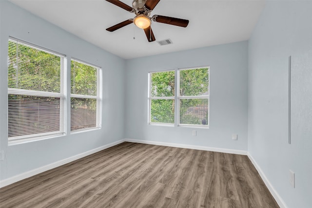 8215 Canyon St, Houston, TX 77051 - empty room featuring wood finished floors and ceiling fan