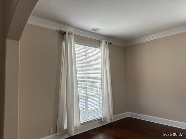 1715 Palmer Vw, San Antonio, TX 78260 - empty room with ornamental molding and dark wood finished floors