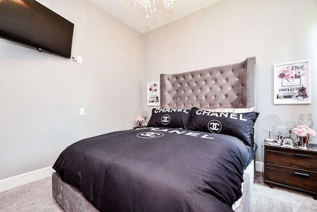 2510 Serene Path, Missouri City, TX 77459 - bedroom featuring carpet and a chandelier
