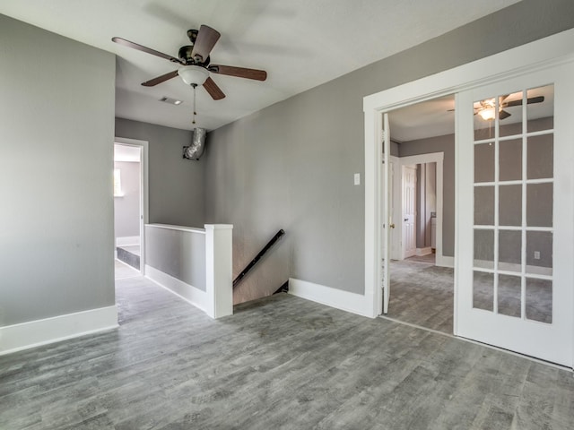 810-812 Maltby St Unit 6, Houston, TX 77011 - spare room with a ceiling fan and wood finished floors
