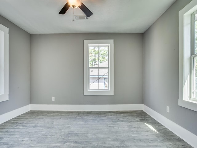 810-812 Maltby St Unit 6, Houston, TX 77011 - empty room featuring a ceiling fan and wood finished floors