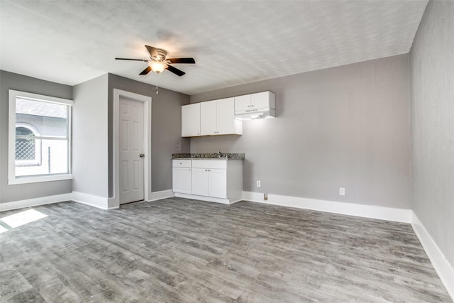 810-812 Maltby St Unit 6, Houston, TX 77011 - unfurnished living room with ceiling fan and wood finished floors