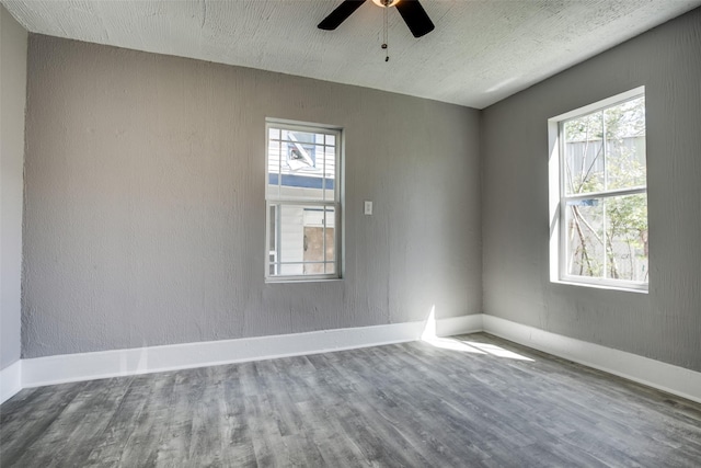 810-812 Maltby St Unit 6, Houston, TX 77011 - empty room with wood finished floors, a ceiling fan, and plenty of natural light