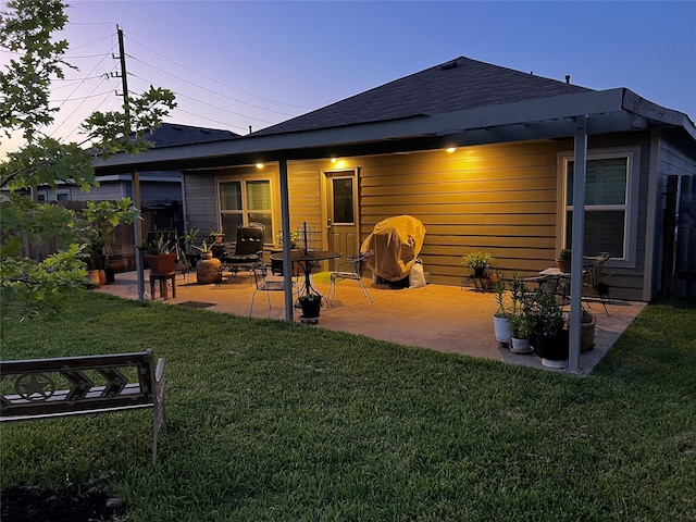 278 Cumberland Forest Dr, Magnolia, TX 77354 - rear view of house featuring a patio area and roof with shingles