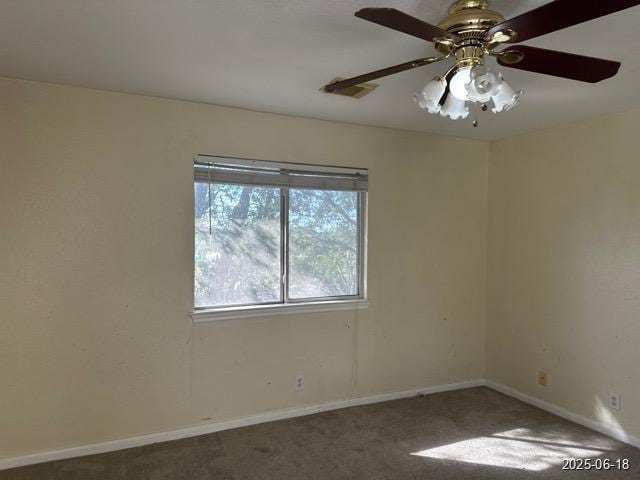 7306 Ellerby Pt, San Antonio, TX 78240 - carpeted spare room with baseboards and ceiling fan