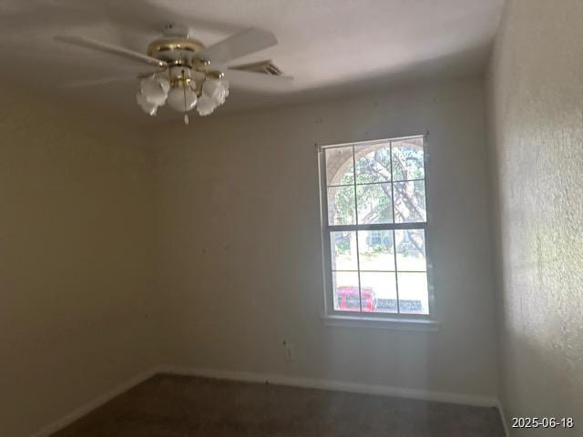7306 Ellerby Pt, San Antonio, TX 78240 - empty room featuring baseboards and a ceiling fan