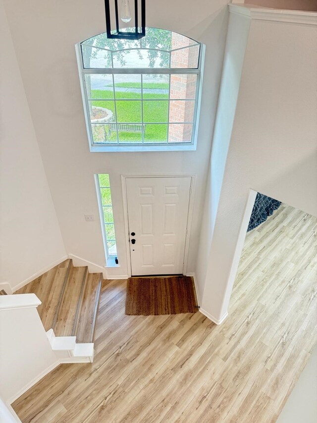 20918 Southhook Ct, Houston, TX 77073 - foyer entrance featuring wood finished floors and stairway