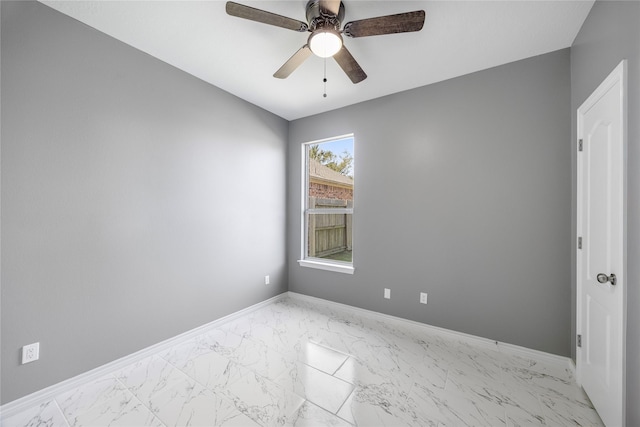537 Green Cedar Dr, League City, TX 77573 - unfurnished room featuring light marble finish flooring and a ceiling fan