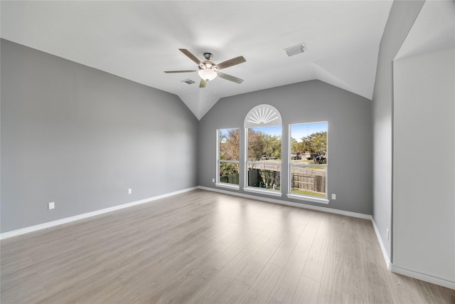 537 Green Cedar Dr, League City, TX 77573 - unfurnished room with a ceiling fan, wood finished floors, and lofted ceiling