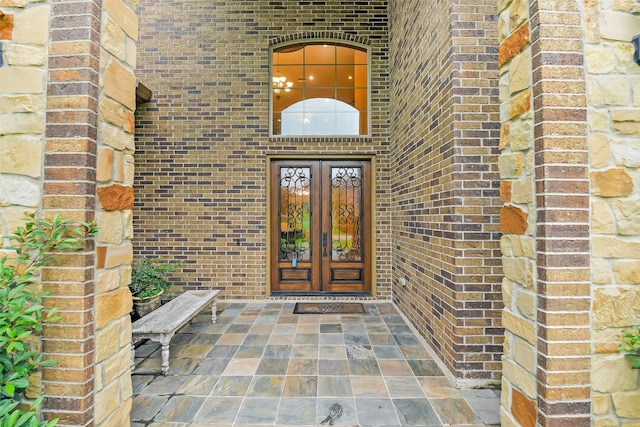 13622 Kluge Corner Ln, Cypress, TX 77429 - property entrance featuring french doors and brick siding