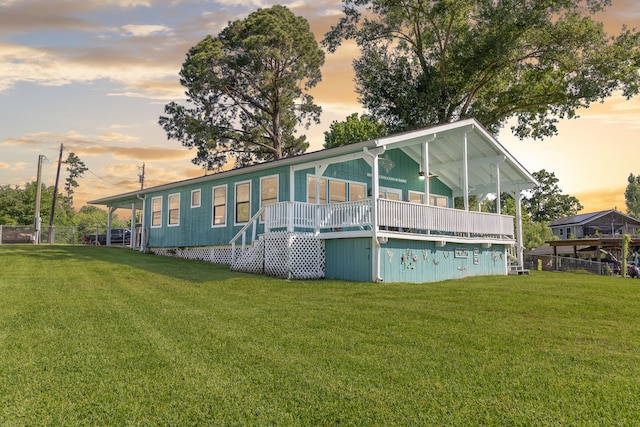 1575 Yaupon Cove Dr, Onalaska, TX 77360 - view of back of house at dusk