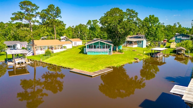 1575 Yaupon Cove Dr, Onalaska, TX 77360 - aerial perspective of suburban area featuring a large body of water