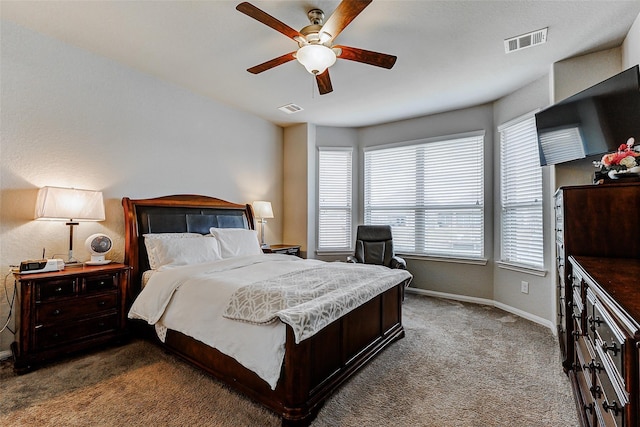 24030 Cannon Anello Ct, Katy, TX 77493 - carpeted bedroom featuring multiple windows and ceiling fan