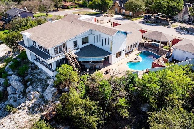 890 Rattlesnake Rd, Harker Heights, TX 76548 - view from above of property featuring a pool