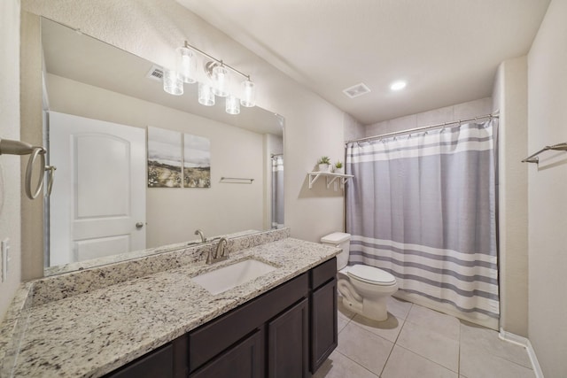26410 Yaupon Crk, Magnolia, TX 77355 - full bathroom featuring vanity, tile patterned floors, and curtained shower