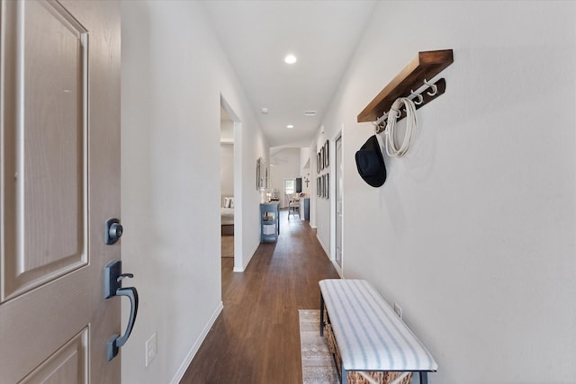 1055 Rancho Grande Dr, Channelview, TX 77530 - entryway featuring wood finished floors and recessed lighting
