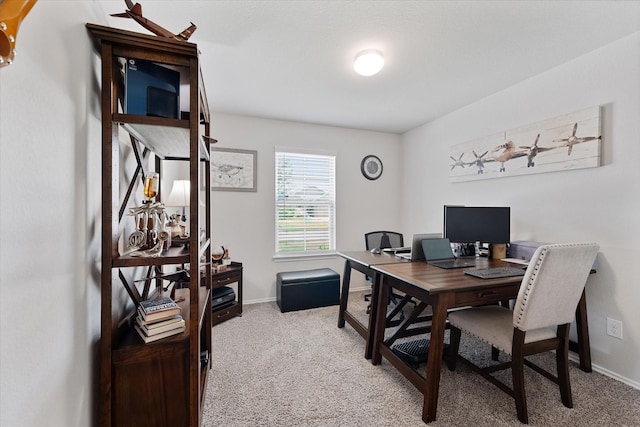 1055 Rancho Grande Dr, Channelview, TX 77530 - office area with light carpet and baseboards