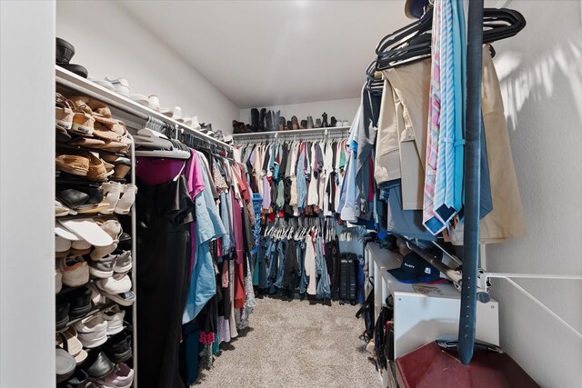1055 Rancho Grande Dr, Channelview, TX 77530 - walk in closet featuring carpet flooring