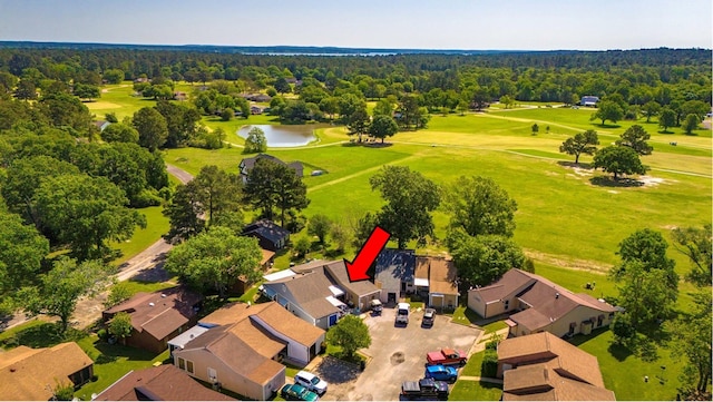 17 Townhouse Ln, Trinity, TX 75862 - aerial perspective of suburban area featuring a nearby body of water and a local golf course