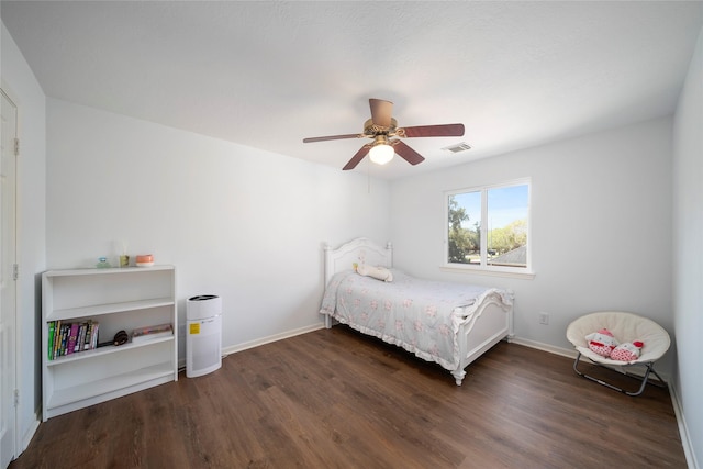 2111 Scenic Hollow Ct, Katy, TX 77450 - bedroom featuring wood finished floors and a ceiling fan