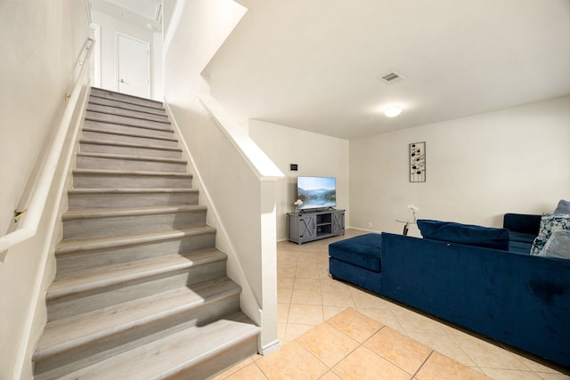 814 Eagles Glide Dr, Houston, TX 77090 - staircase with tile patterned floors