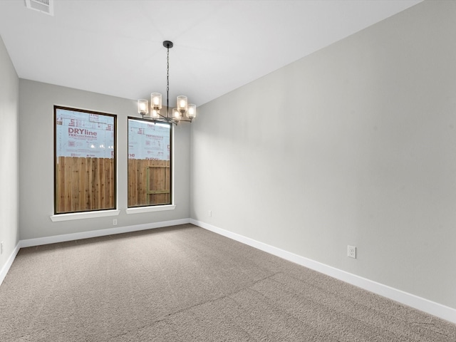 3185 Stingray Cove Dr, Katy, TX 77493 - unfurnished room with a chandelier and carpet
