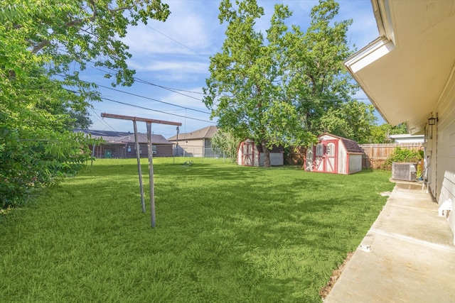 5859 Belmark St, Houston, TX 77033 - fenced backyard featuring a storage unit
