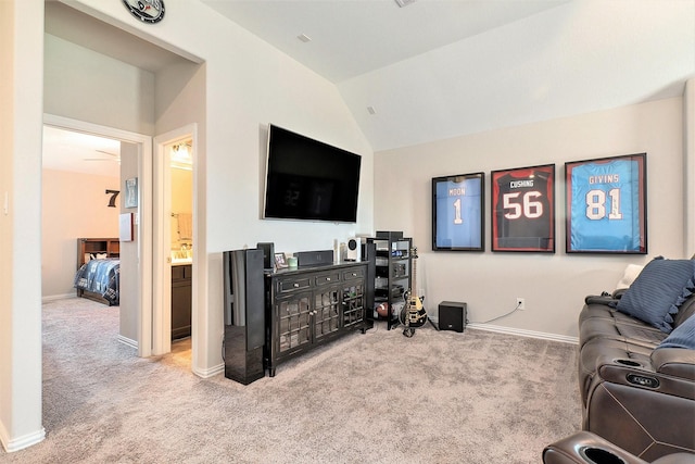 31144 Aspen Gate Trl, Spring, TX 77386 - living room with carpet flooring and lofted ceiling