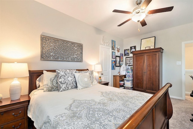 31144 Aspen Gate Trl, Spring, TX 77386 - bedroom with light carpet and a ceiling fan