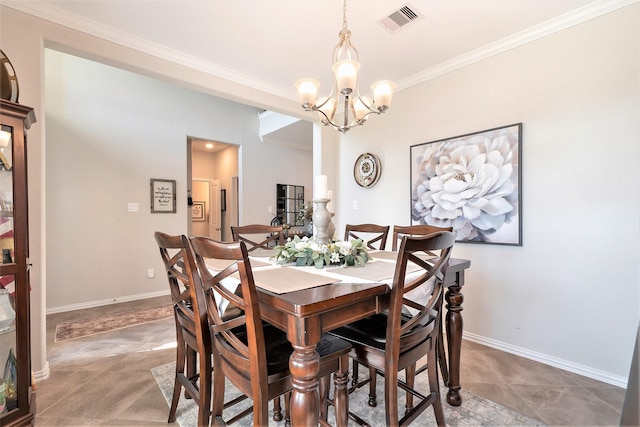 31144 Aspen Gate Trl, Spring, TX 77386 - dining area with a chandelier and crown molding