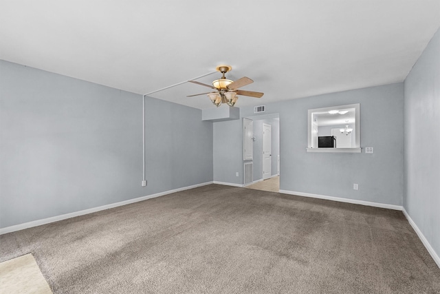 5237 Arboles Dr Unit C, Houston, TX 77035 - carpeted spare room featuring ceiling fan and baseboards