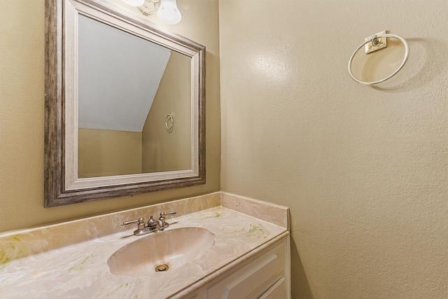 5237 Arboles Dr Unit C, Houston, TX 77035 - bathroom with vanity and a textured wall
