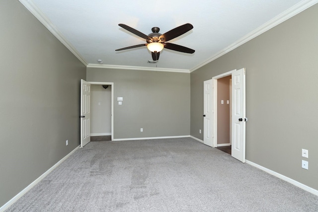 9111 Sutter Ranch Dr, Houston, TX 77064 - unfurnished bedroom featuring ornamental molding, carpet flooring, and a ceiling fan