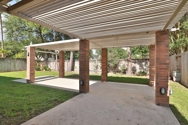 9111 Sutter Ranch Dr, Houston, TX 77064 - fenced backyard with a patio area