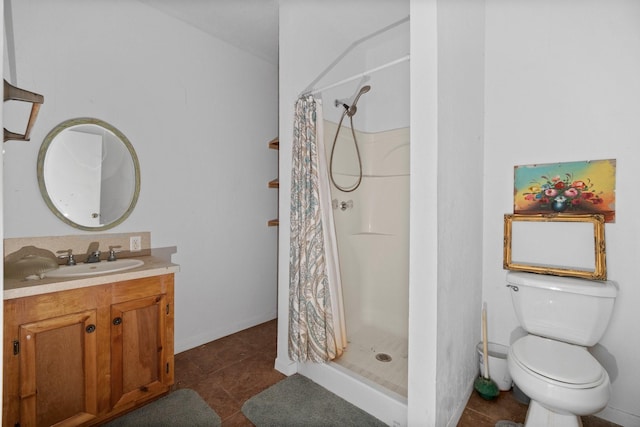 6738 US Highway 190 E, Livingston, TX 77351 - bathroom with vanity, a shower stall, and tile patterned flooring