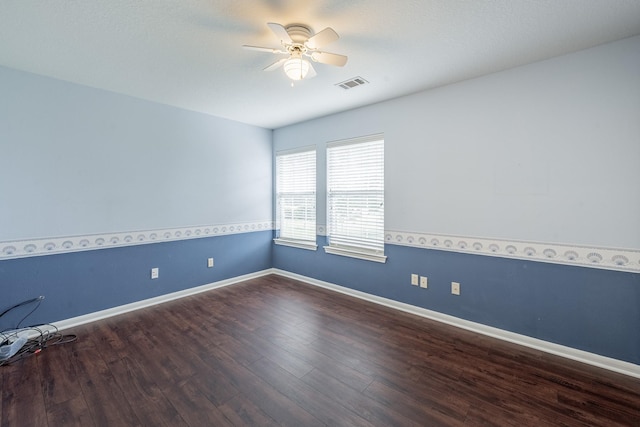 13141 Nicholson Rd, Conroe, TX 77303 - spare room featuring a ceiling fan and wood finished floors