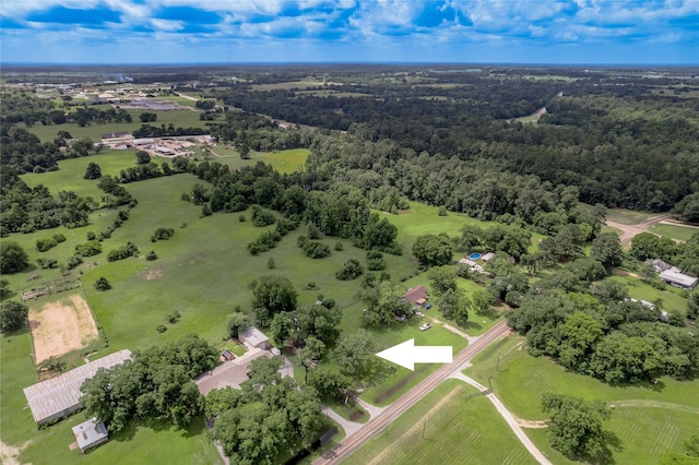 1205 W Houston Ave W, Crockett, TX 75835 - aerial view of property's location featuring a heavily wooded area