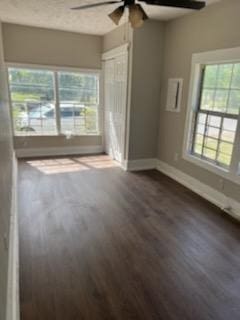3109 Anita St, Houston, TX 77004 - spare room featuring a ceiling fan and wood finished floors