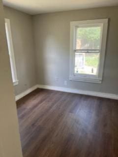 3109 Anita St, Houston, TX 77004 - spare room featuring dark wood-style flooring and baseboards