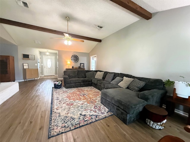 1006 Fairlane Dr, Ganado, TX 77962 - living area featuring wood finished floors and a ceiling fan