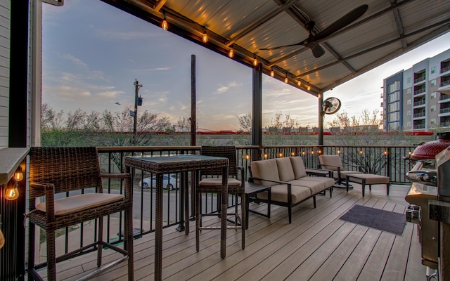6205 Dell St, Houston, TX 77007 - wooden deck featuring an outdoor hangout area