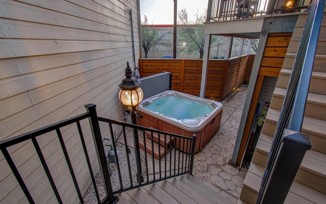 6205 Dell St, Houston, TX 77007 - deck featuring a hot tub