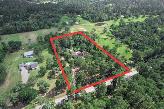 15025 Stagecoach Rd, Stagecoach, TX 77355 - aerial view of property's location featuring property parcel outlined