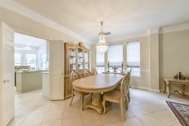 13719 Country Green Ct, Houston, TX 77059 - dining space with a chandelier and light tile patterned floors